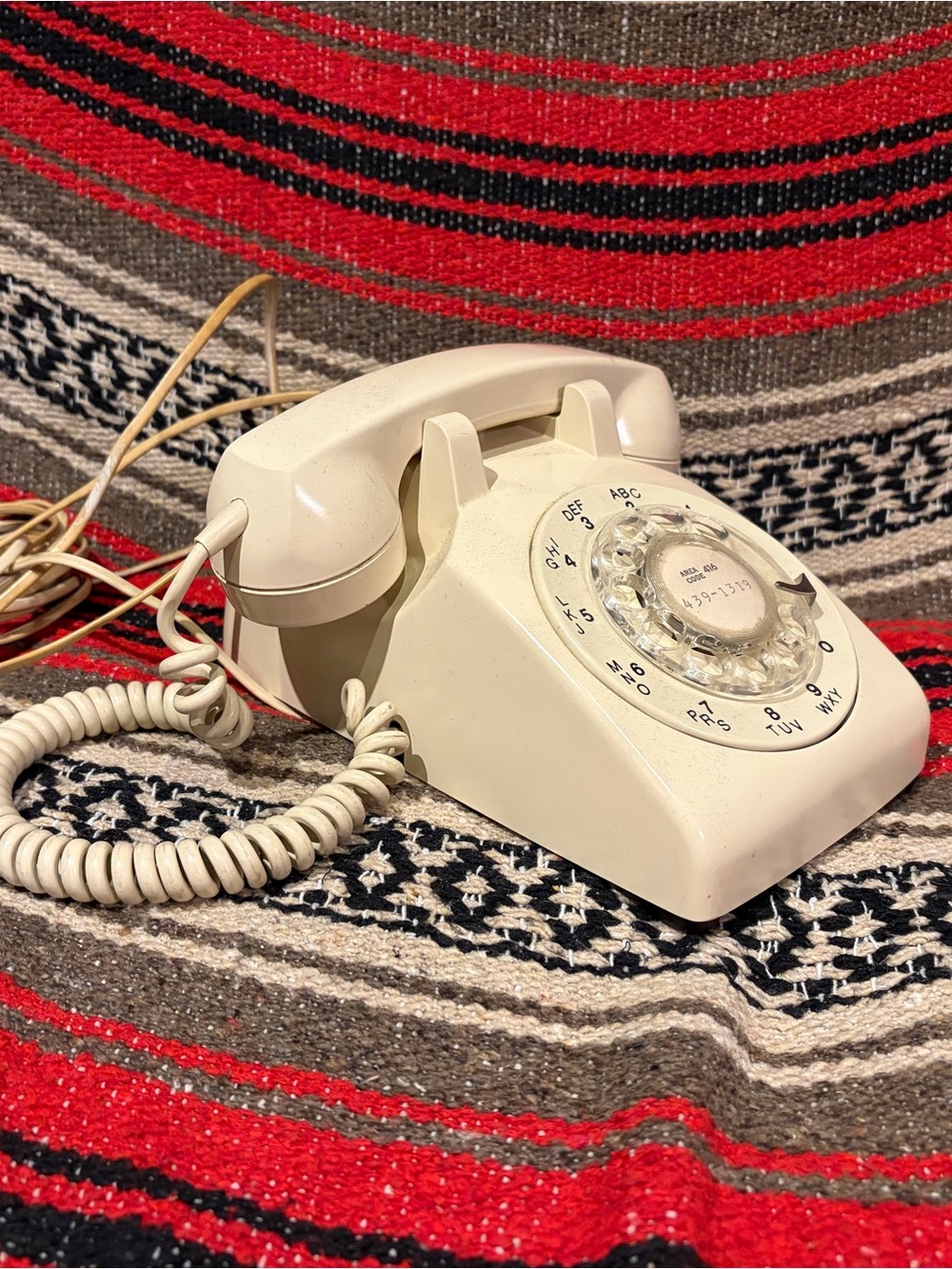 Vintage Bell Rotary Phone - Ivory